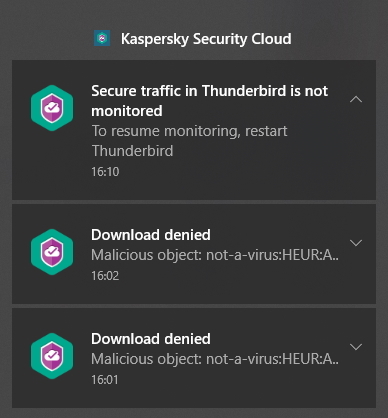 Trois Soucis Avec Kaspersky Cloud Free - Pour Particuliers - Kaspersky ...