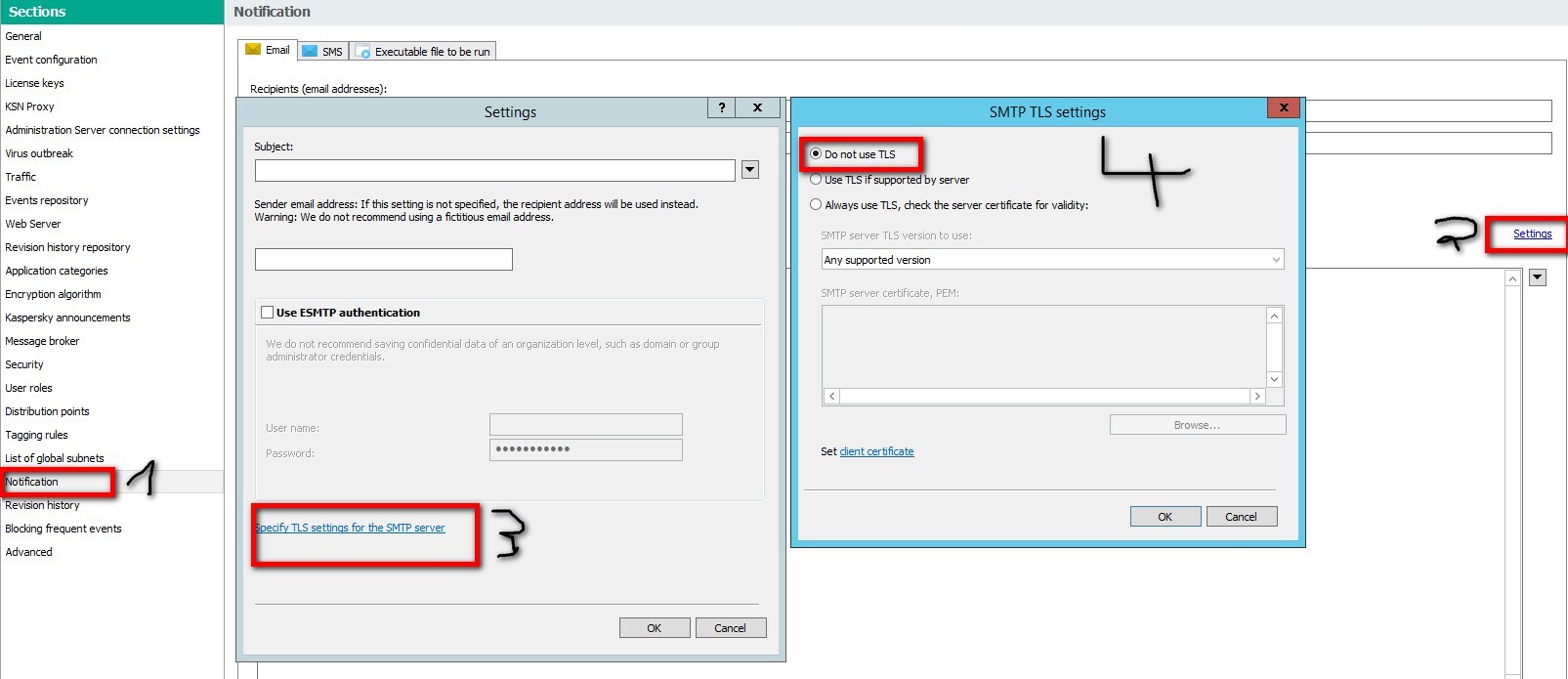 Email notification not working after 13.1 update of Security Center