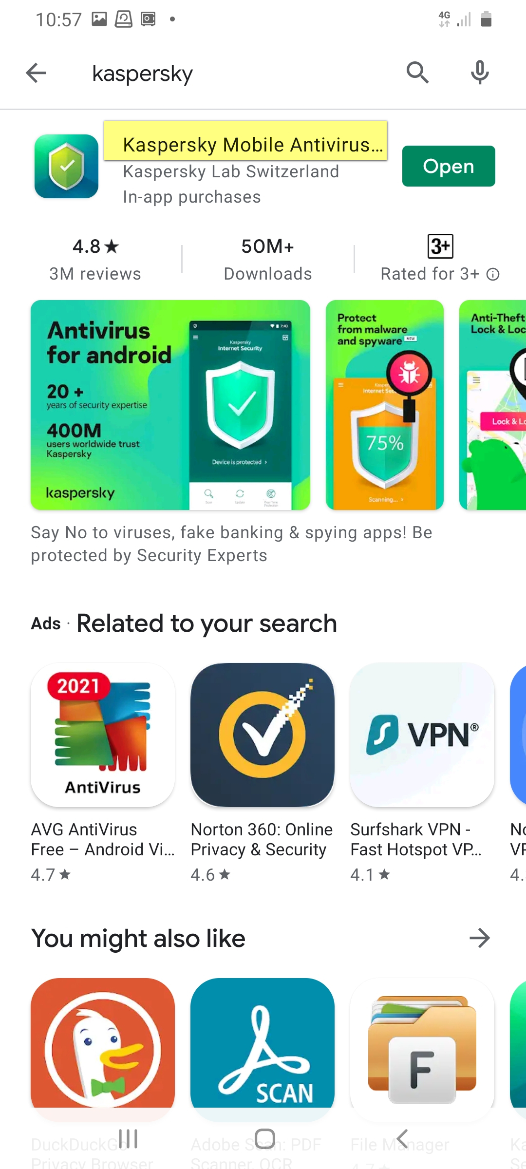 Internet Security is part of the following app: Kaspersky Internet  Security” pop up when uninstalling Kaspersky Antivius on mobile. - Kaspersky  Internet Security - Kaspersky Support Forum