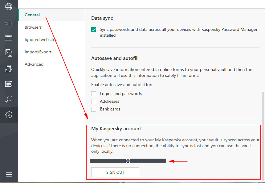 Password Manager always asking to confirm Kaspersky account before