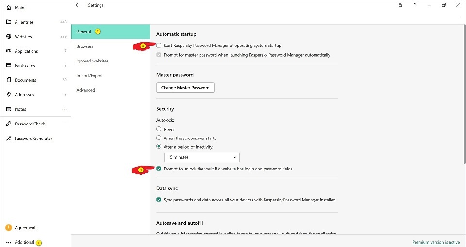 Remembering My Kaspersky login. Is there a way to have it remember the