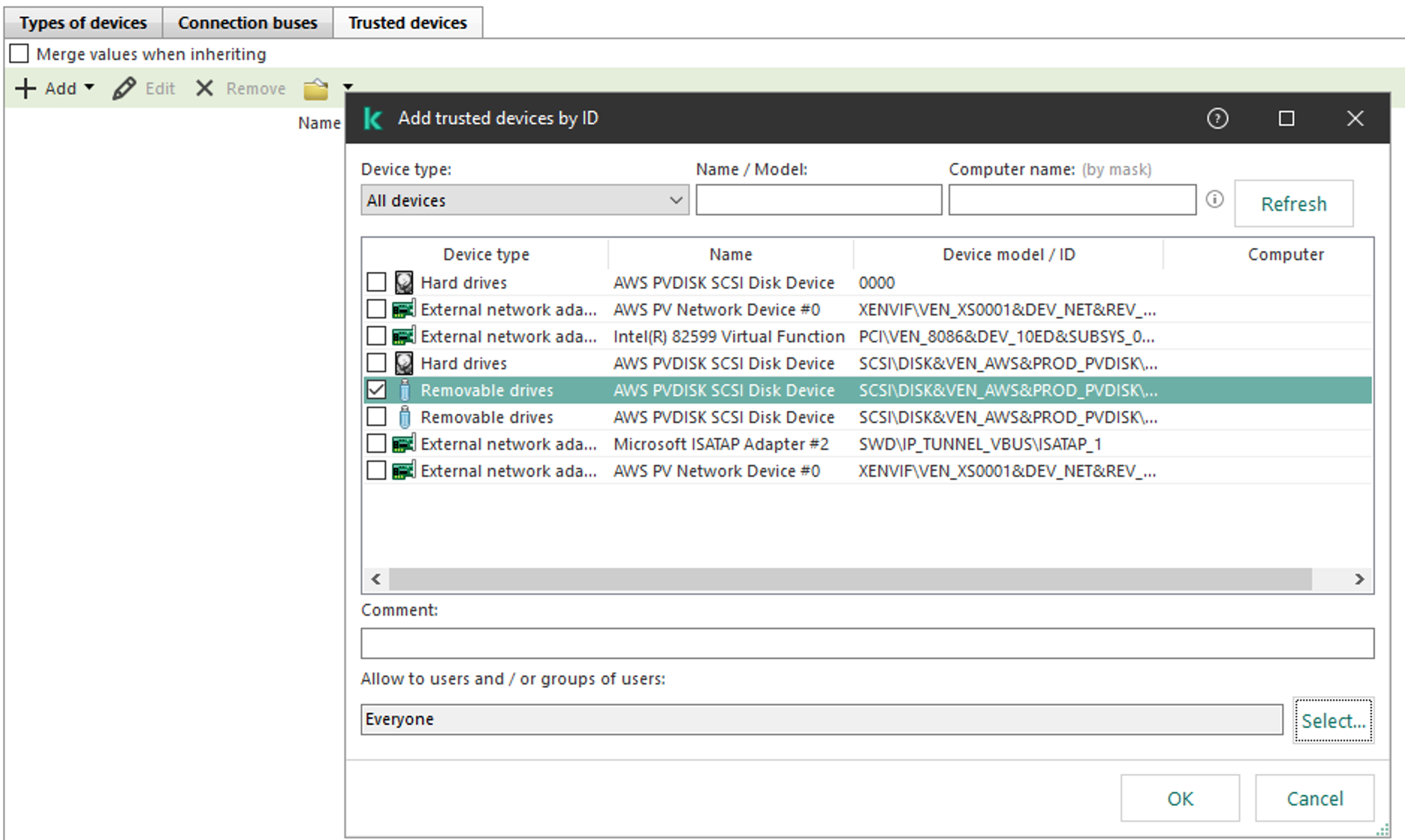 KSC - Device Control Stopped But Status Do Not Change - Kaspersky ...