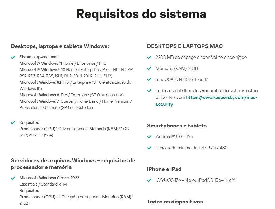 Kaspersky Small Office Security 10 Usuários + 10 PCs + 10 Mobile 1.