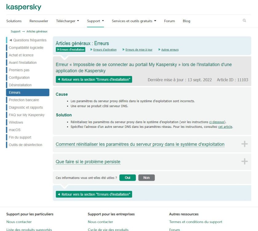 Error connecting to My Kaspersky - Kaspersky Internet Security ...