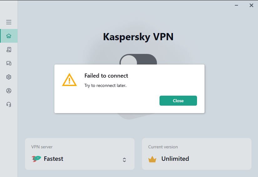 Γιατί δεν θα συνδεθεί το Kaspersky VPN μου;